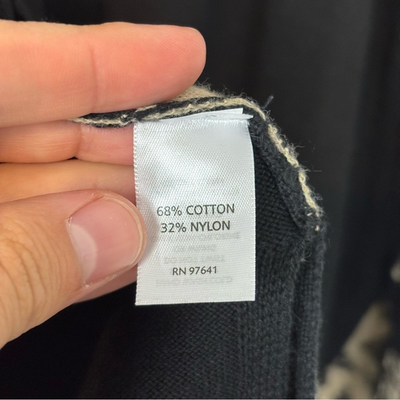 J. JILL FLORAL SUNFLOWER CARDIGAN SWEATER LONG SLEEVE BLACK CREAM SIZE 4X - Picture 6 of 8